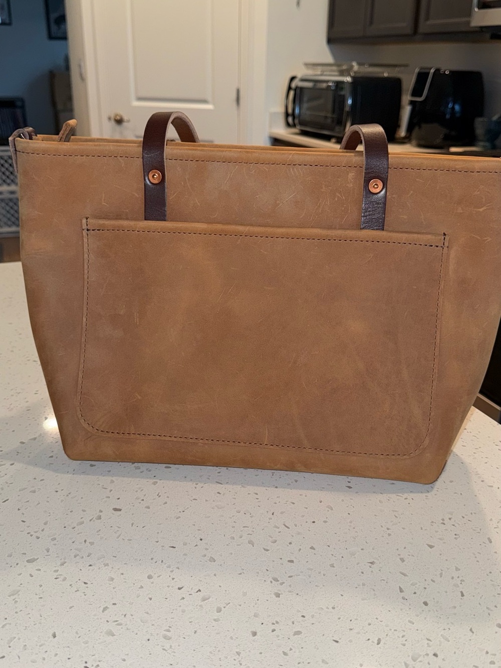 Go Forth Goods medium Avery Tote in Tobacco